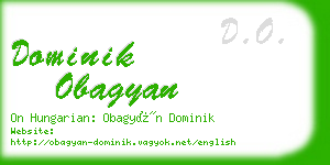 dominik obagyan business card